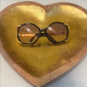 Gold and Brown Christian Dior 80’s vtg Sunglasses